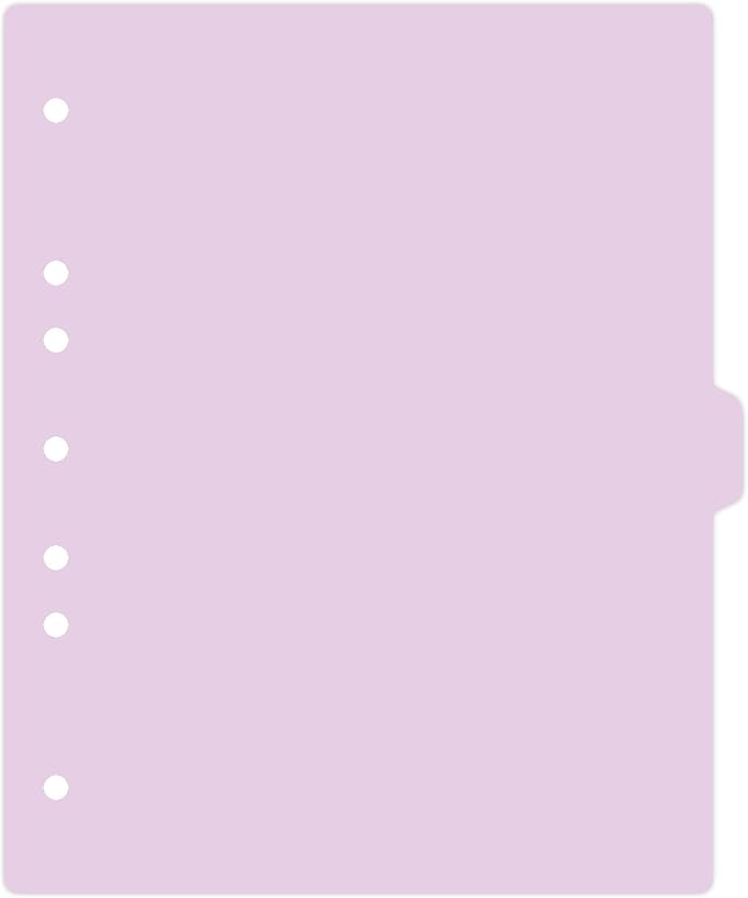 Carstens - Heavy Duty Plastic Ring Binder Dividers, Side Tab, 1/9 Cut, Tab 5 Position, US Letter, Lavender, Pack of 10, (2618-14) - Ideal Medical Chart Dividers or Index Tabs for 3 Ring Binders