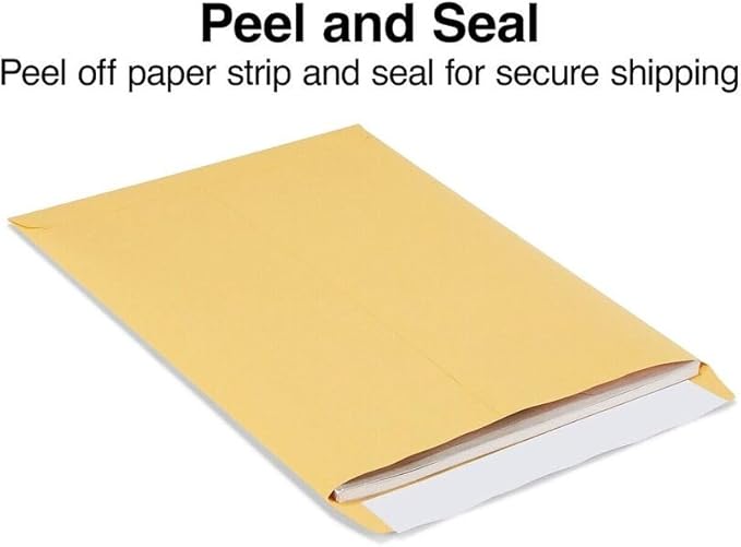 Catalog Envelopes (Open End), Brown Kraft, 28 Pound. 500 Per Pack. (Peel And Seal, 7.5"x10.5")