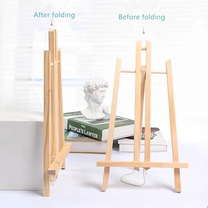 20pack Portable Wood Easel - Desktop Display Rack for Parties and Events - Versatile Wood Art Stand for Artists and Creations