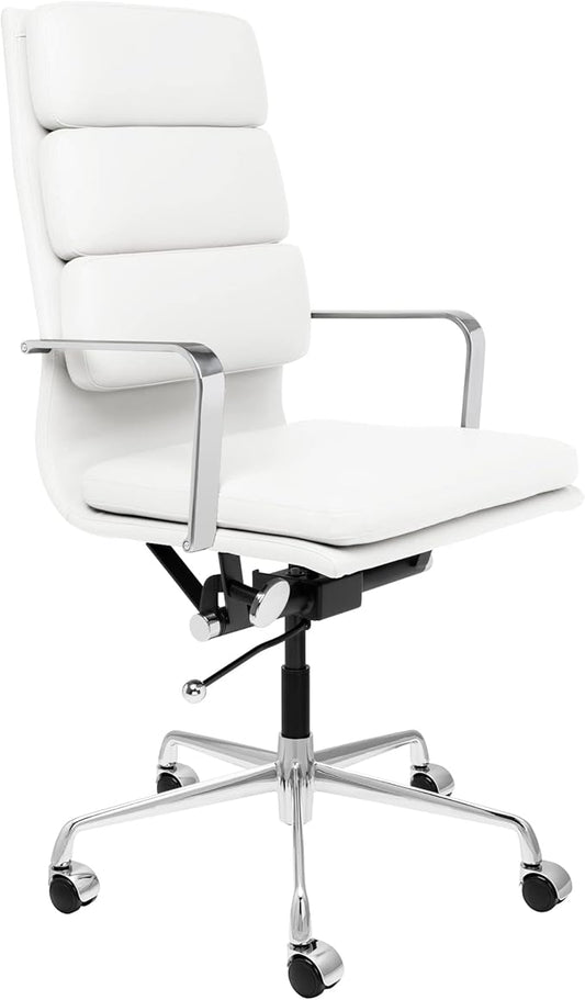 Laura Davidson Furniture SOHO II Tall Back Padded Management Chair (White)