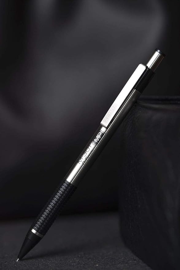 Zebra Pen M-301 Mechanical Pencil, Stainless Steel Barrel, Fine Point, 0.5mm, Black Grip, 4-Pack