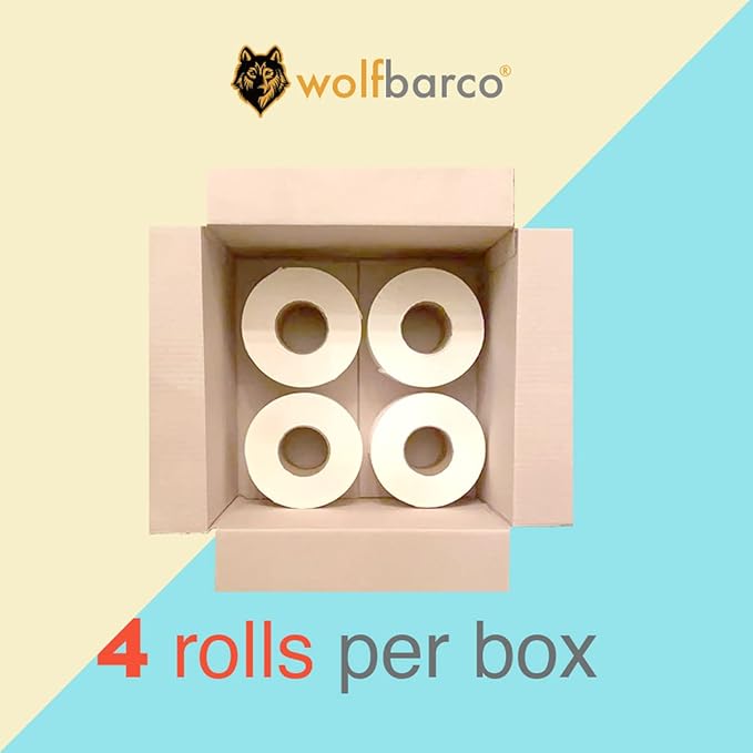 Direct Thermal (Heat Transfer) Paper Label/Industrial Grade 4"X 6" Yellow, with Perforation, 3" Core, 8" OD,1000 Pcs/Roll (4 Rolls per Box), Compatible with Zebra, Godex and Datamax Printers