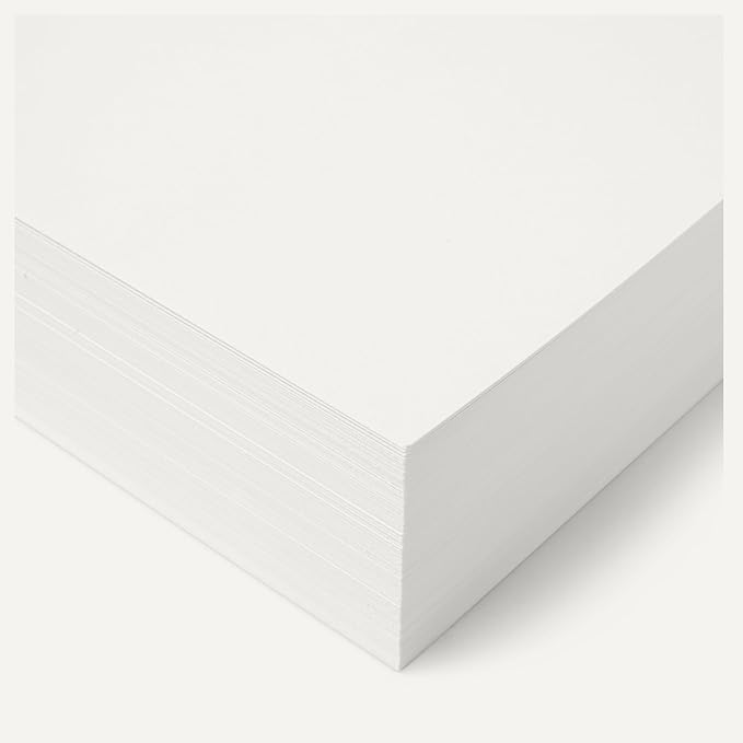 Amazon Basics Cardstock Paper, 8.5" x 11", 65 lb/176 gsm, 96 Bright, White, 250 Sheets
