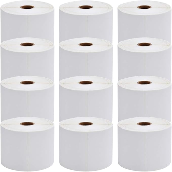 MFLABEL® 24 Rolls of 450 Labels 4x6 Direct Thermal Shipping Labels for Zebra 2844 ZP-450 ZP-500 ZP-505