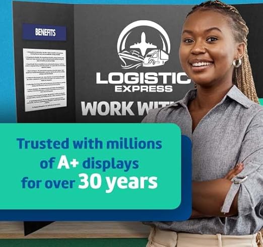 Flipside Products 36” x 48” Foam Project Boards for Presentations, Science Fair, School Projects, Event Displays and Trifold Picture Board - Total Black - 3 Pack