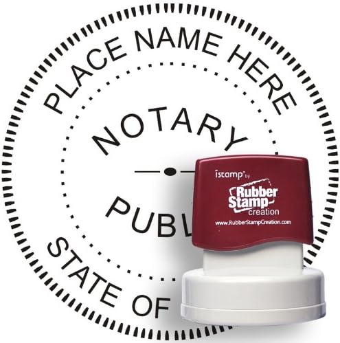 MaxMark Round Notary Pre-Inked Stamp for State of Oregon