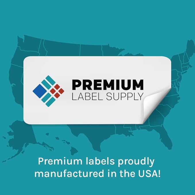 Premium Label Supply Glossy Clear Address Labels – 4" x 2.5" – Laser/Inkjet Compatible – (8 per Sheet), 25 Sheets – 200 Total Adhesive Labels