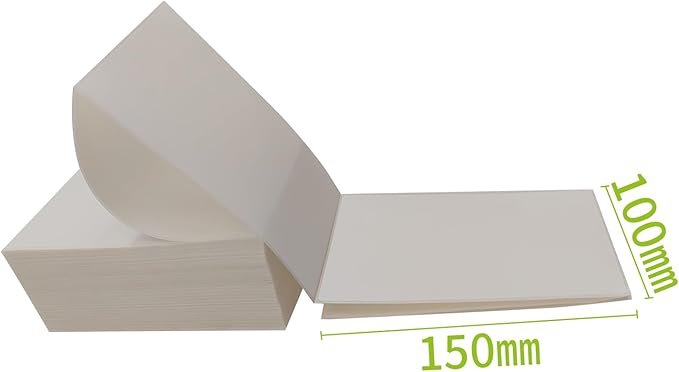 4x6 (100x150mm) Fanfold Direct Thermal Shipping Labels (8 Stacks | 4000 Labels)