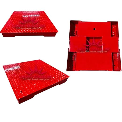 Liberty LS-800-3x3 NTEP Certified (Legal for Trade) Heavy Duty Industrial Floor Scale | 36" x 36" | Capacity of 1000 lbs x 0.2 lb Red