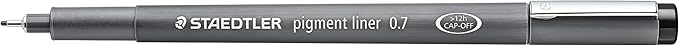 STAEDTLER Pigment Liner Pack, Black, 8 Pens, Assorted Line Widths, 0.05mm, 0.1mm, 0.2mm, 0.3mm, 0.5mm, 0.8mm, 1.0mm, 1.2mm