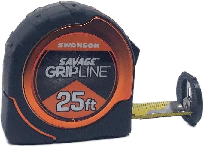 Swanson Tool Co SVGL25M1/CP216 Value Pack featuring a 25 Foot Gripline Tape Measure and 2 Mechanical Pencils with Black Graphite Replacement Tips