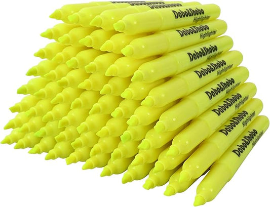 Dabo&Shobo Yellow highlighter, 60 Pack -bright color, chisel tip, for Adults Highlighting in the Home School Office β¦