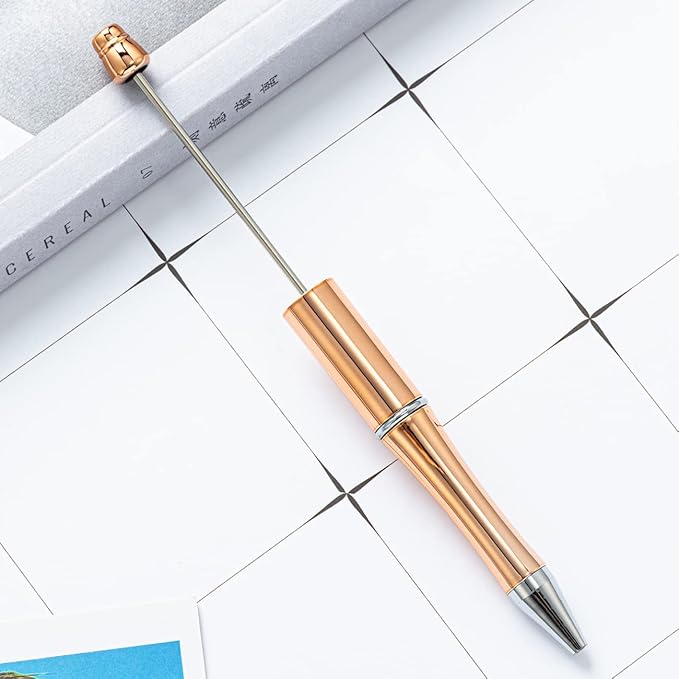 PASISIBICK Plastic UV Beadable Pens, Bead Pens for DIY PPL Gift with Shaft Black Ink, 18 Pieces