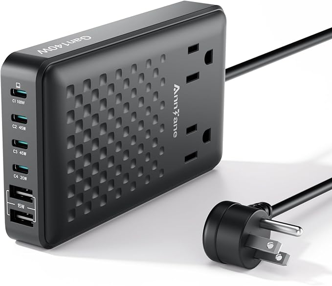 Charging Station 140W USB C Charger Block, Upgraded GaN III 8-in-1 Fast Charging Station Hub,PD 100W Laptop Charger Adapter Compatible with Compatible with MacBook Air/Pro,iPhone16/15,Galaxy S24 etc