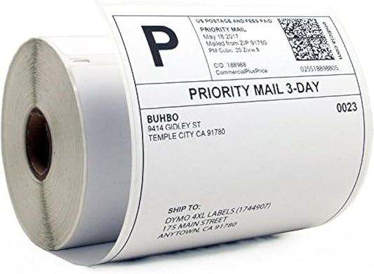 Buhbo Compatible with DYMO LabelWriter 4XL 4" x 6" Shipping Label 1744907, White (8 Pack / 220 Labels Per Roll)