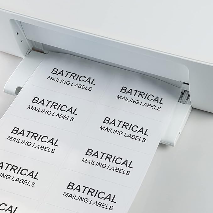 Batrical 2" x 4" Shipping Labels, 1000 Labels, Matte Finish, White, 10 per Sheet, 8.5" x 11" Sheet Size