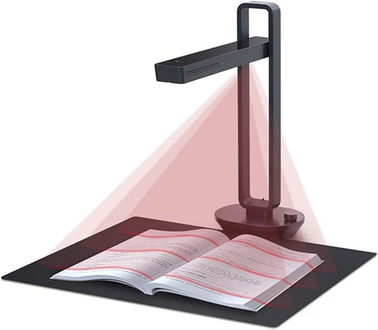 CZUR Aura Pro Portable Book Scanner, A3 Document Scanner, Auto-Flatten & Fingerprint Removal Technologies, Multi-Language OCR, 90Β° Foldable, for Mac & Windows
