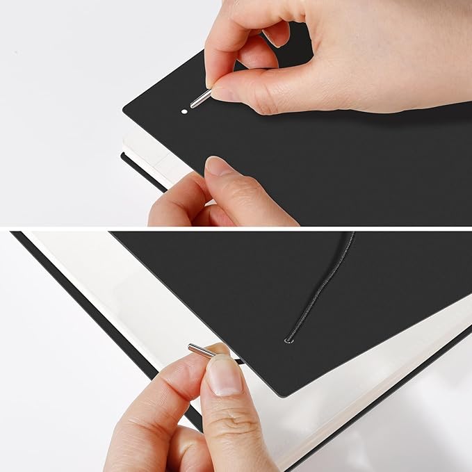 AHGXG Graph Paper Notebook - Spiral Notebook 8.5" x 11", A4 Large Graph Notebook, 100 gsm Thick Grid Paper, Waterproof Plastic Cover Journals for School Writing Engineering Math, Black