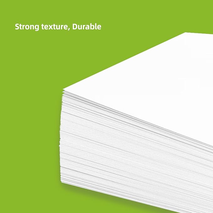 100 Sheets White Cardstock Thick Paper - Blank Heavy Weight 350gsm Cover Card Stock for Invitations,Stationery Printing,Scrapbooking,Crafts,DIY Cards, Paper Crafting (5x5 Inches)