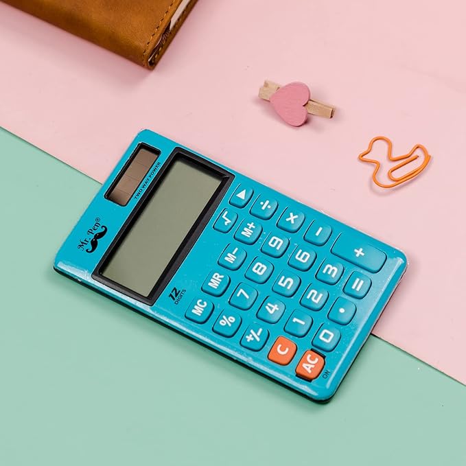 Mr. Pen- Standard Function Calculator, 12 Digits, Small Calculator, Solar Calculator, Pocket Calculator, Simple Calculator, Basic Office Calculators, Solar Handheld Calculator, Standard Calculator