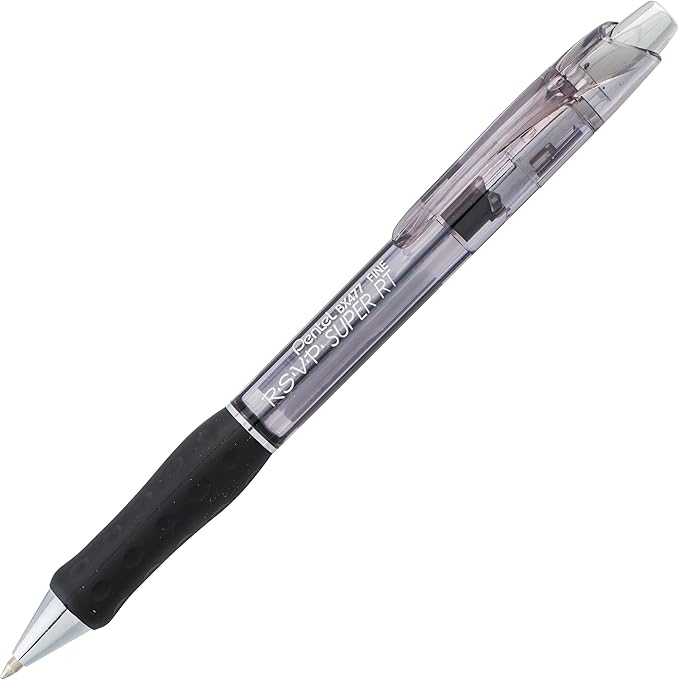 Pentel RSVP Super RT Ballpoint Pen, (0.7mm) Fine Line, Assorted Ink (ABCD), 4-pk - BX477BP4M