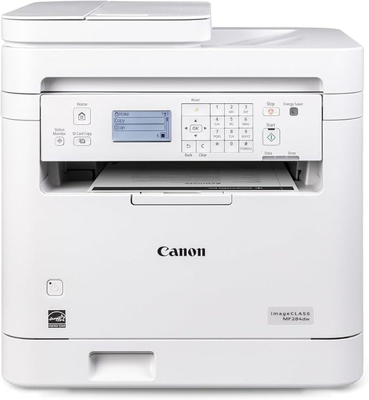 Canon imageCLASS MF284dw Wireless Black & White Laser Printer β All-in-One for Home Use, Print/Copy/Scan, 2-Sided Printing, 35 PPM, Auto Doc Feeder, Mobile Device Compatible, Starter Toner Included