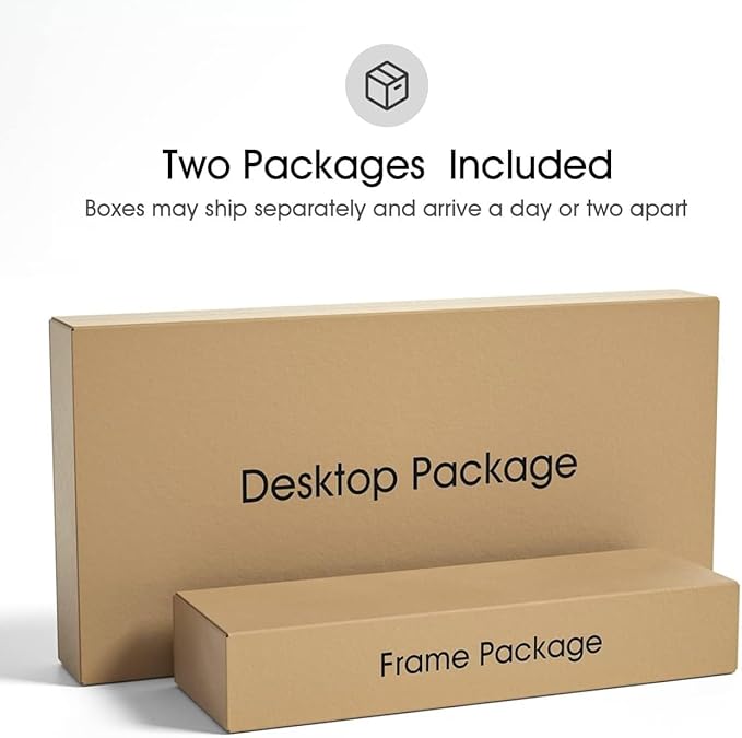 FEZIBO One-Piece Standing Desk Adjustable Height Stand up Home Office Desk, 48x24 Inch Electric Standing Computer Desk, with 4 Memory Presets, Fixable casters, Black Walnut