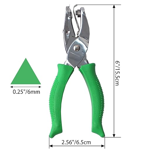 1/4 Inch Triangle Hole Punch for Handmade DIY Craft Paper, Perfect for Home, Office, Back to School Supplies