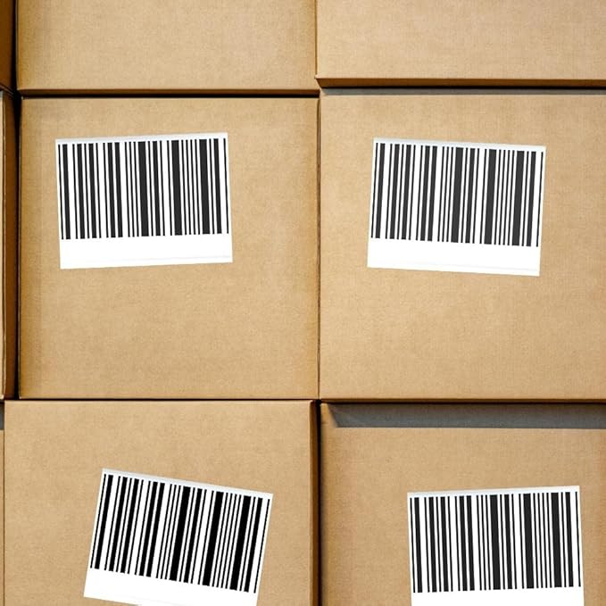 PSBM Thermal Transfer Labels, 4x4 Inch, 4 Rolls, 1475 Labels/Roll, 3 Inch Core, Perforated, Must Have Thermal Ribbon (Not Included)