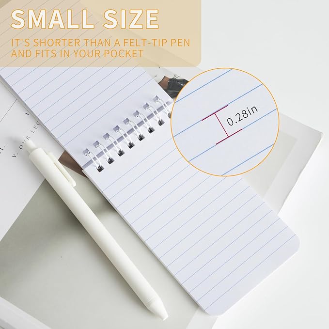 6pack Pocket Notebook Small Notepad Pocket Notepad Small Spiral Notebooks 3X5Inches (6-2)
