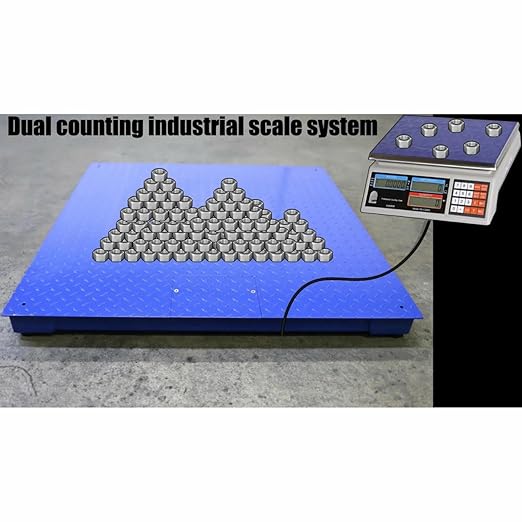 Liberty Scales LS-700-DC Dual Counting Smart Weighing Scale Systems, Size 48" x 48" (4' x 4') - C-Scale (66 lb x .002 lb) / Floor Scale 20.000 lb x 2 lb