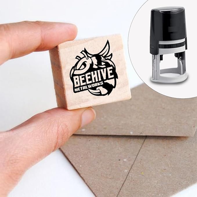 Choose Size - Logo Stamp | Custom Stamp | Personalized Business Stamp | Business Logo Stamp | Business Logo Personalized Stamp or Image Small Large Medium Round Custom Stamps Self Inking
