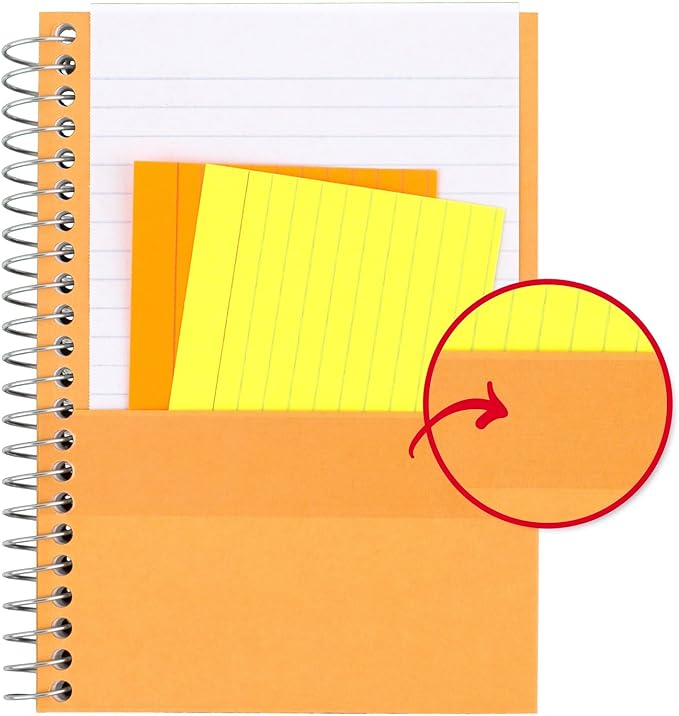 Five Star Spiral Notebook, 1 Subject, College Ruled Paper, 7" x 4-3/8", Personal Size, 80 Sheets, Blue (450048CG1-ECM)