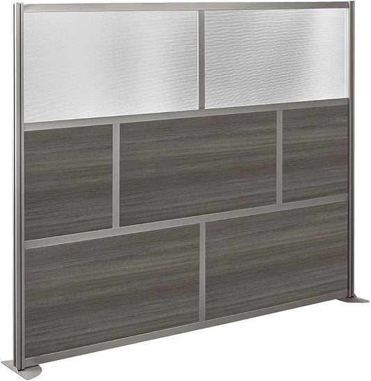 NBF Office Partitions - Cubicle Privacy Panel Wall Divider - Modern Room Separator with Quick Assembly - Indoor Laminate Free Standing Portable Room Divider Panel - 76" H x 96" W (Gray)