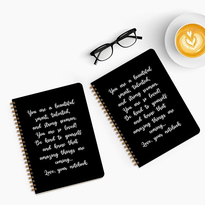 2pcs Christian Spiral Notebook, Appreciation Gifts for Women College Ruled Spiral Notebook, Inspirational Gifts160 Pages Hardcover Notebooks Journals for Writing Travel Business Office