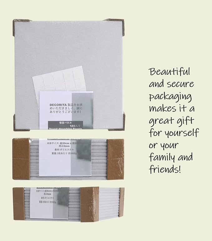 Large Cork Board Alternative - 12-Pack Felt Wall Tiles with Safe Removable Adhesive Tabs, Cork Wall Tiles Bulletin Board Home Office Essentials - Gray White