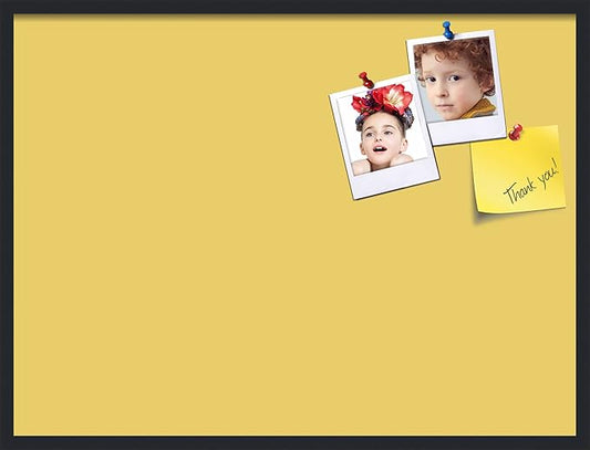 PinPix 40x30 Inch Cork Bulletin Board. This Decorative Framed Pin Board Comes with Honey Pastel Design and a Satin Black Frame. Ideal for Home Office Decor or Message Board (PinPix-1810)