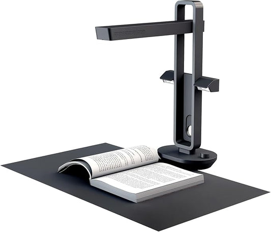 CZUR Aura Pro Portable Book Scanner, A3 Document Scanner, Auto-Flatten, 180+ Language OCR, 90Β° Foldable, Fast Scan, for Mac & Windows