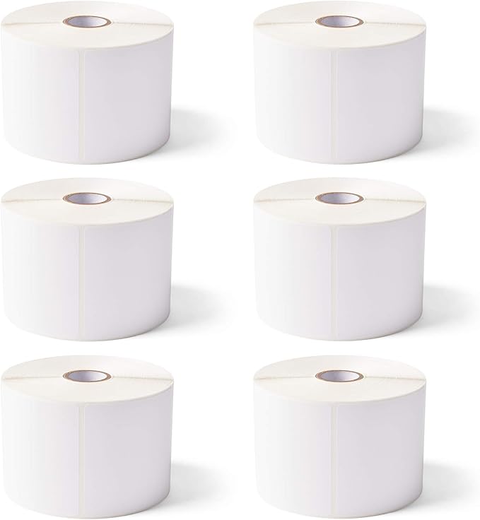 Zebra 3 x 3 in Direct Thermal Paper Labels Z-Perform 2000D Permanent Adhesive Shipping Labels 1 in Core 6 rolls 10031638SP