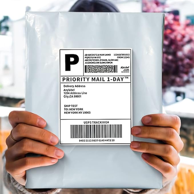 POLYSELLS 200 pcs 19x24 Inches White x Silver Poly Mailers Shipping Envelopes, Strong Adhesive Sealing, Waterproof, and Tear-resistant Postal Mailing Bags for Clothing, Books, and Accessories