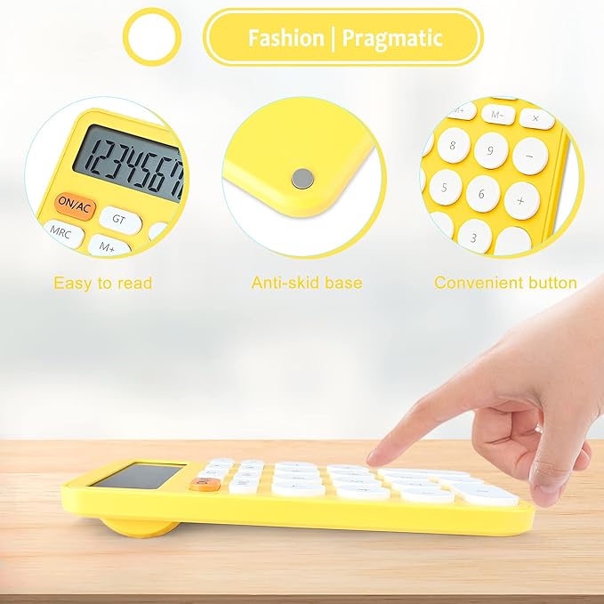 VEWINGL Standard Calculator 12 Digit,Desktop Large Display and Buttons,Calculator with Large LCD Display for Office,School, Home & Business Use,Automatic Sleep,with Battery