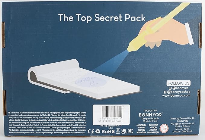BONNYCO Invisible Ink Pen and Notebook, Pack of 32 Party Favors for Kids Birthday | Spy Pen Party Supplies, Pinata Stuffers, Prizes for Kids | Magic Pen Birthday Party Favors, Prizes for Students