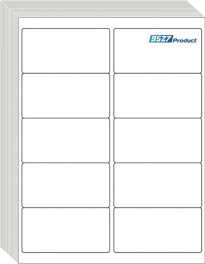 9527 Product 10 UP Sticker Labels,2x4 inches FBA Shipping Address Labels for Laser/Ink Jet Printer,Total 5000 Labels