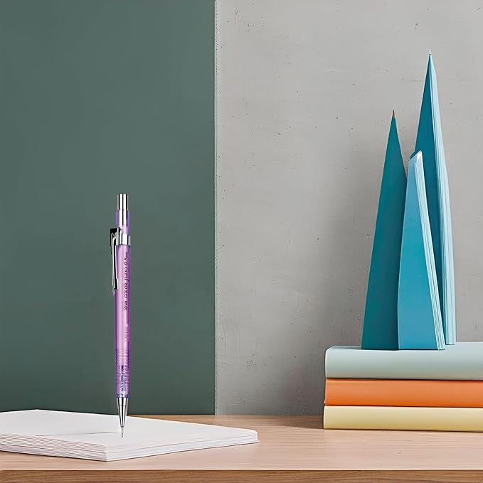 JVPEN Transparent Mechanical Pencils β 0.5β―mm Drafting Pencils, Assorted Clear Colors β Smooth Writing, Non-Slip Grip, Built-in Eraser β Ideal for School, Office & Technical Drawing β 12-Pack