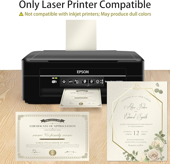 100 Sheets Silver Shimmer Cardstock 8.5 x 11 Metallic Paper, Goefun 80lb Card Stock Printer Paper for Invitations, Crafts, DIY Cards,Graduations