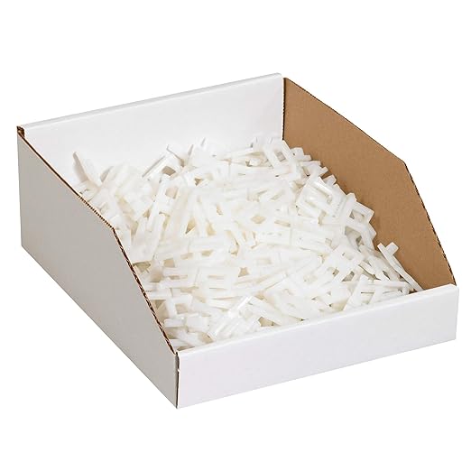 Partners Brand PBINMT121214 Open Top Bin Boxes, 12" x 12" x 4 1/2", Oyster White (Pack of 50)