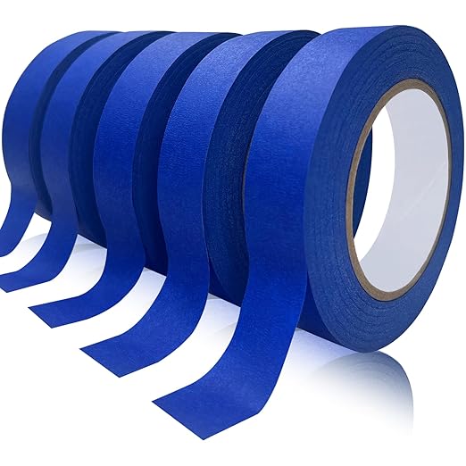 Blue Tape Painters Tape, 5 Rolls Premium General Purpose Masking Tape Painter's Tape (0.94-Inch x 60.1 Yards), Paint Tapes for Walls Painting, DIY Crafts, Arts, Decoration, Removes Easily, No Residue