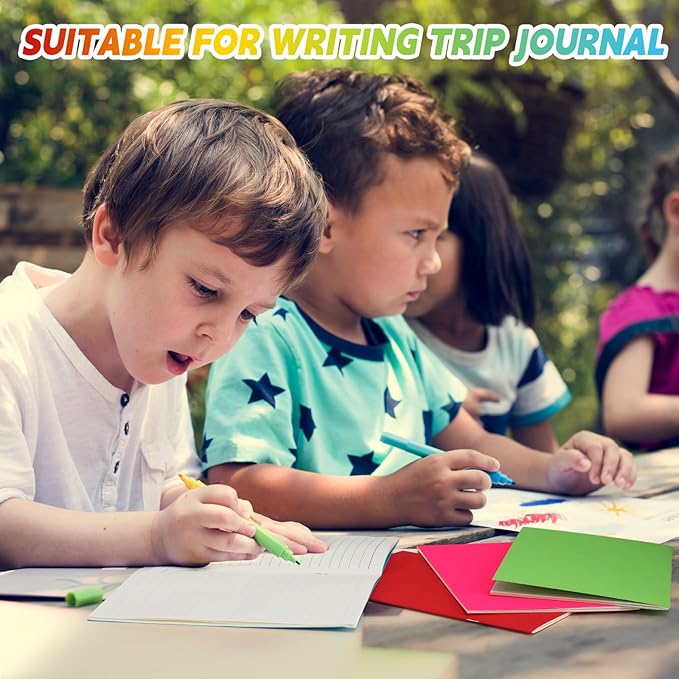 Gueevin 60 Pcs Blank Books for Kids to Write Stories Bulk Composition Notebooks Colorful Soft Cover Notebooks for Drawing Ruled Lined Journals Sketching Kindergarten Easter Gift (Classic Colors)