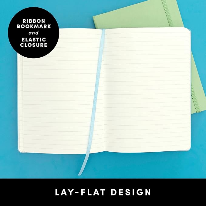 PAPERAGE Lined Journal Notebook, 10 Pack, (Blush), 160 Pages, Medium 5.6 in x 8 in - 100 GSM Thick Paper – Hardcover Journaling Notebook for Work, School & Note Taking