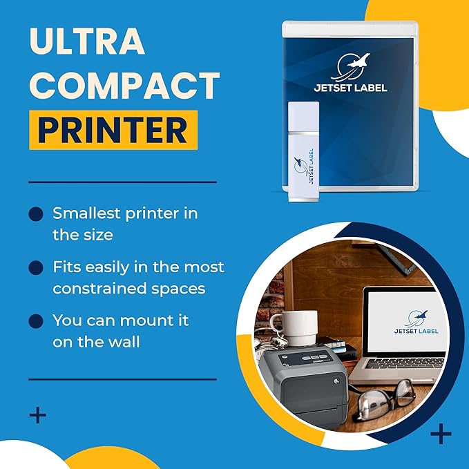 Zebra ZD621 | Thermal Transfer & Direct Thermal Printer ZD6A043-301F00EZ | 300 DPI | USB, USB Host, Ethernet, Serial, BTLE5 Connectivity | Includes Jetset Software